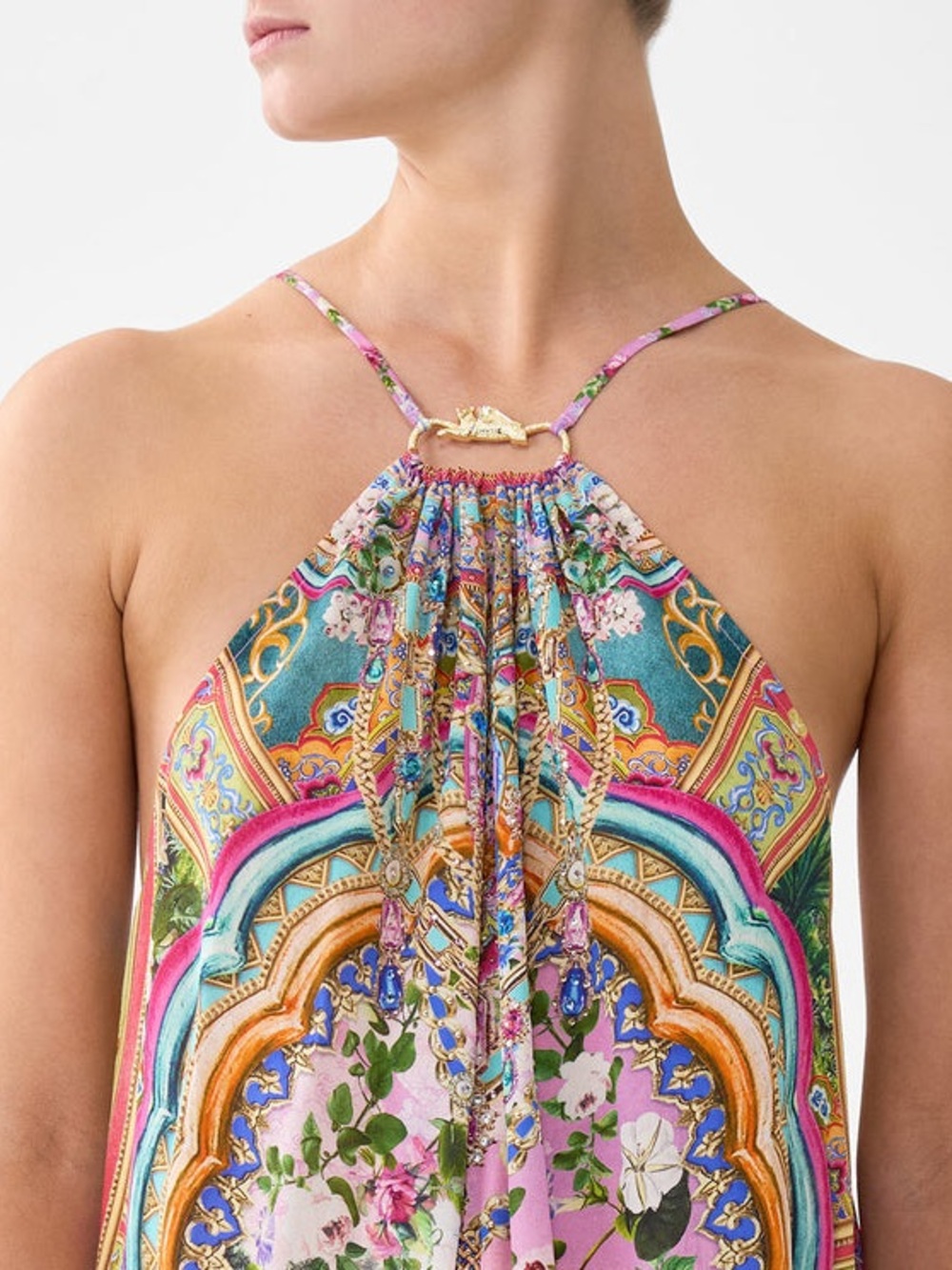 Camilla Turkish Delight Silk Hardware Maxi Dress Small NWT - Picture 5 of 6